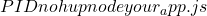 PID     # 重新启动进程     # 使用您实际的启动命令替换以下命令     nohup node your_app.js